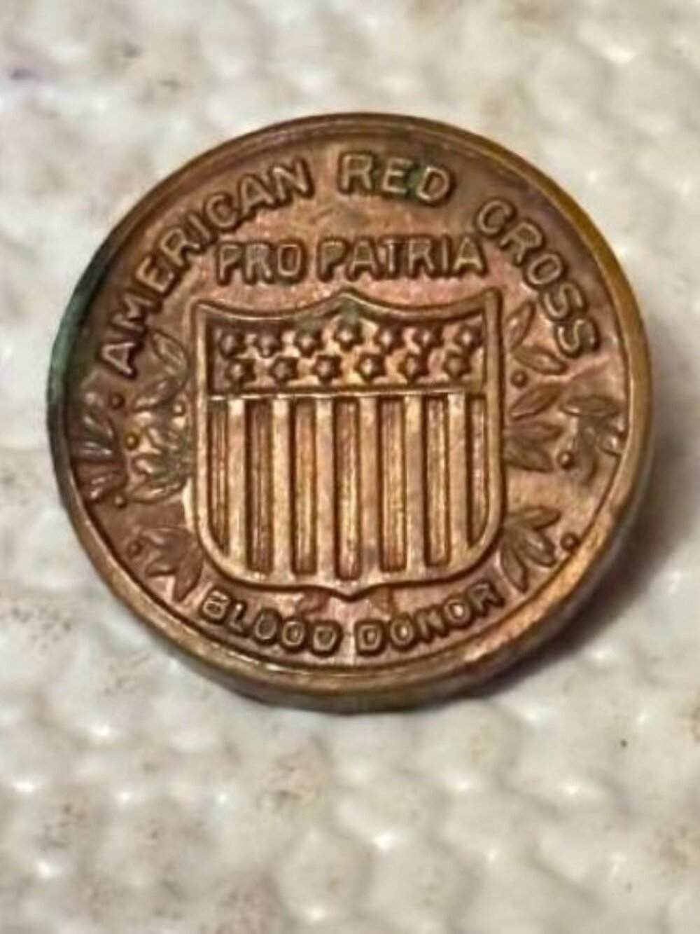 Vintage WWII Era American Red Cross Pro Patria Blood Donor Lapel Pin